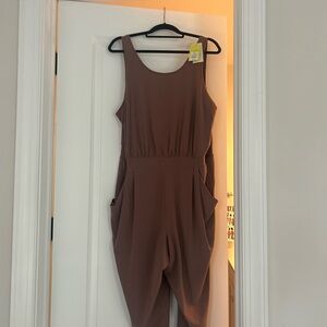 All in Motion Brown Jumpsuit